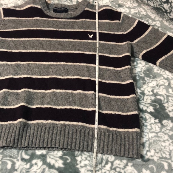 American Eagle Cotton/Wool Blend Striped Sweater - Picture 6 of 7